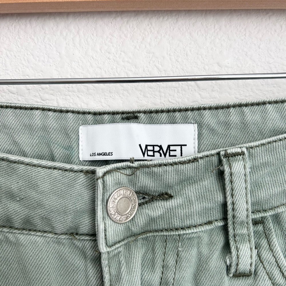 Vervet Flying Monkey 90s Inspired High Rise Distressed Cropped Jeans - Size 25 - Picture 3 of 5